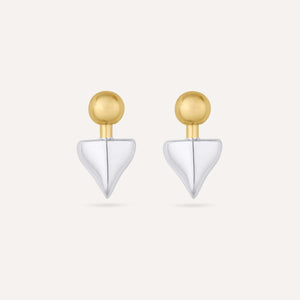 Saorsa Drop Studs 9ct Gold and Silver